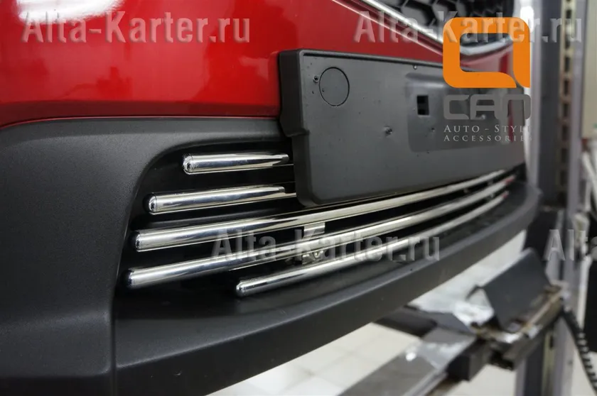 Накладка на решётку бампера Can Otomotiv d16 для для Mazda CX-5 I 2011-2017