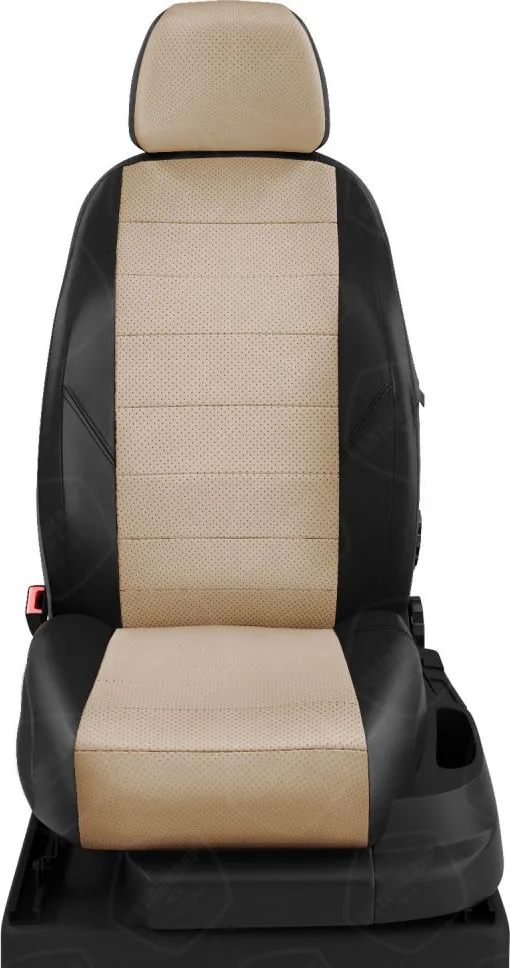 Чехлы Автолидер на сидения для Toyota LandCruiser 200  2007-2015, цвет Черный/Бежевый