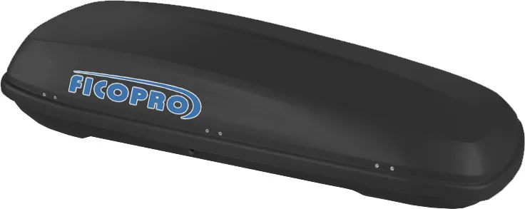 Автомобильный бокс FicoPro черный/черный матовый (550 л, 215х90х43 см)