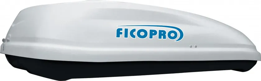 Автомобильный бокс FicoPro белый/черный глянцевый (400 л, 145х95х45 см)