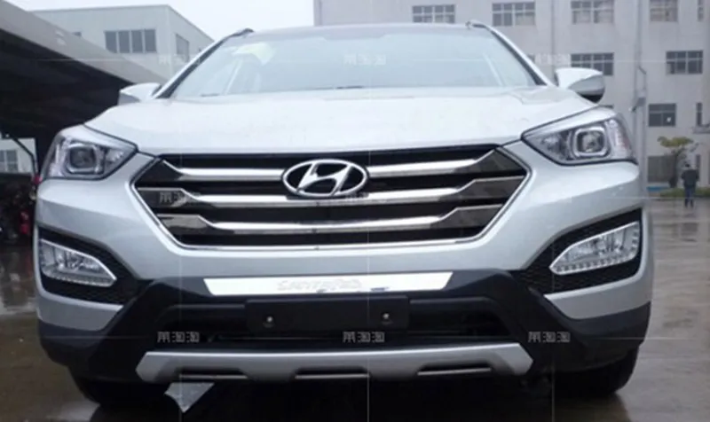 Накладка OEM-Tuning на передний бампер для Hyundai Santa Fe 2012-2015