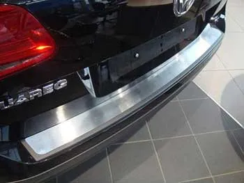 Накладка Союз-96 на задний бампер (без логотипа) для Volkswagen Touareg II 2010-2020