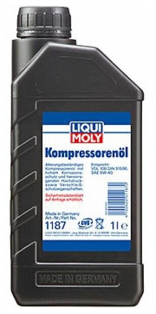 Масло компрессорное Liqui Moly 1187  "Kompressorenoel VDL 100"  1л