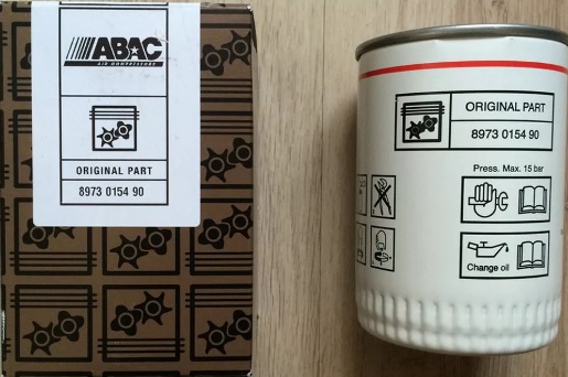 Масляный фильтр ABAC 8973015490(9056113/2236105734) для ZE 15/ GE 15/ VT 40/ SMART 15 - 30/ FORMULA 11 - 22/ SPINN 11 
