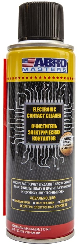 Очиститель электронных контактов ABRO EC-533-210-AM-RW, 210 мл