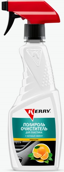 Полироль-очиститель пластика Kerry KR-505-3, с матовым эффектом, апельсин, 500 мл