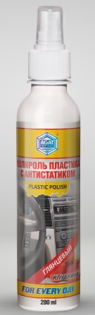 Полироль пластика с антистатиком Agat avto FD0422, матовый, кофе, 200 мл