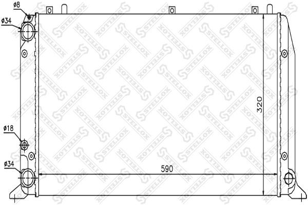 Радиатор охлаждения AUDI 80 Stellox 10-25016-SX