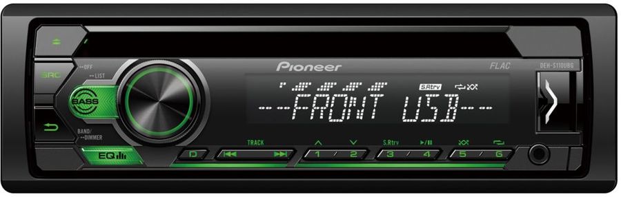 Автомагнитола Pioneer DEH-S110UBG, CD, USB, 1DIN, 4х50Вт