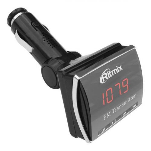 Автомобильный FM-модулятор Ritmix FMT-A750 черный SD/MMC USB PDU